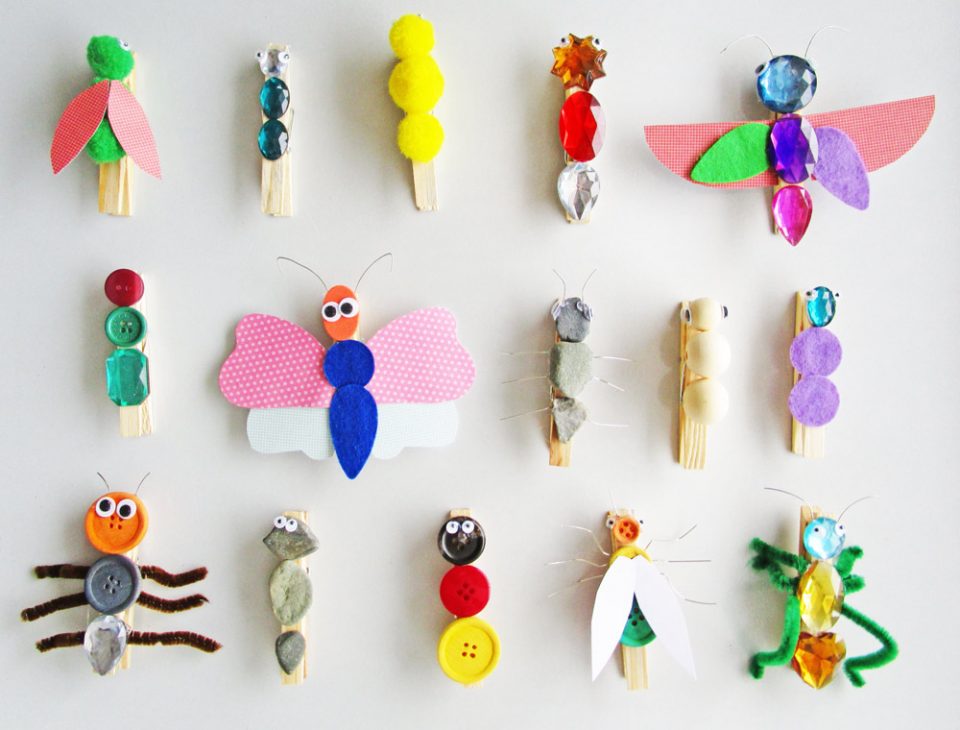 insect crafts with buttons