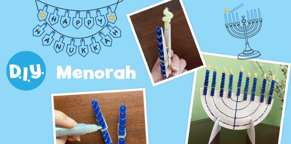 DIY Kids Hanukkah Menorah Craft Set, Hanukkah Gifts