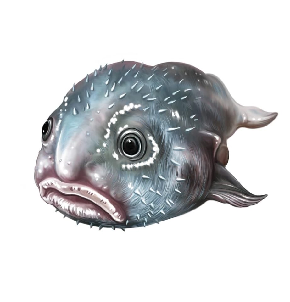 Cute blob fish man