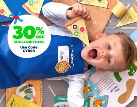 Homer Early Learning Kit with boy and cyber monday discount