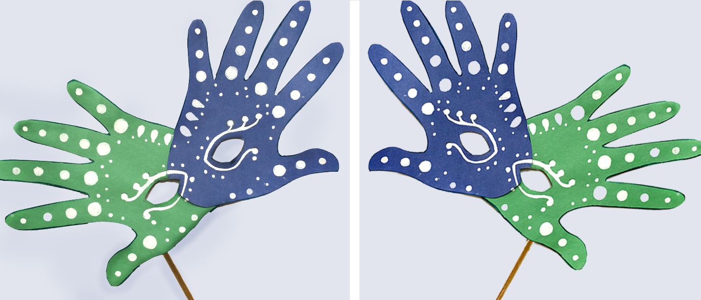 mask design hand print